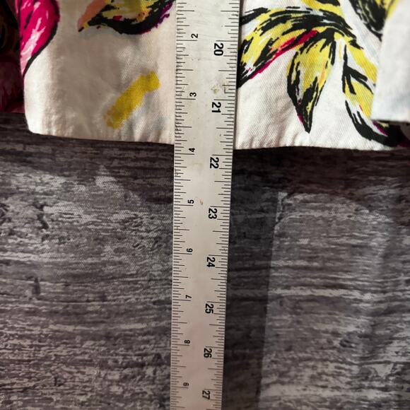 CAbi #469 Floral Afternoon in the Garden A Line Skirt Pleated White Women Size 2 - Picture 6 of 13